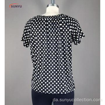 Ladie&#39;s Dot Mønster Print T-Shirt